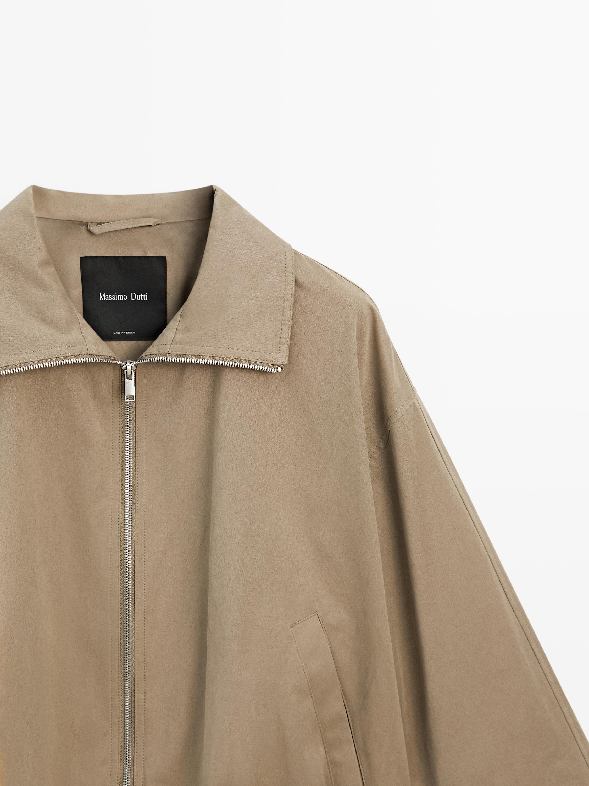 Cotton blend bomber jacket